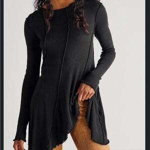 We The Free Black Long Sleeve Dress